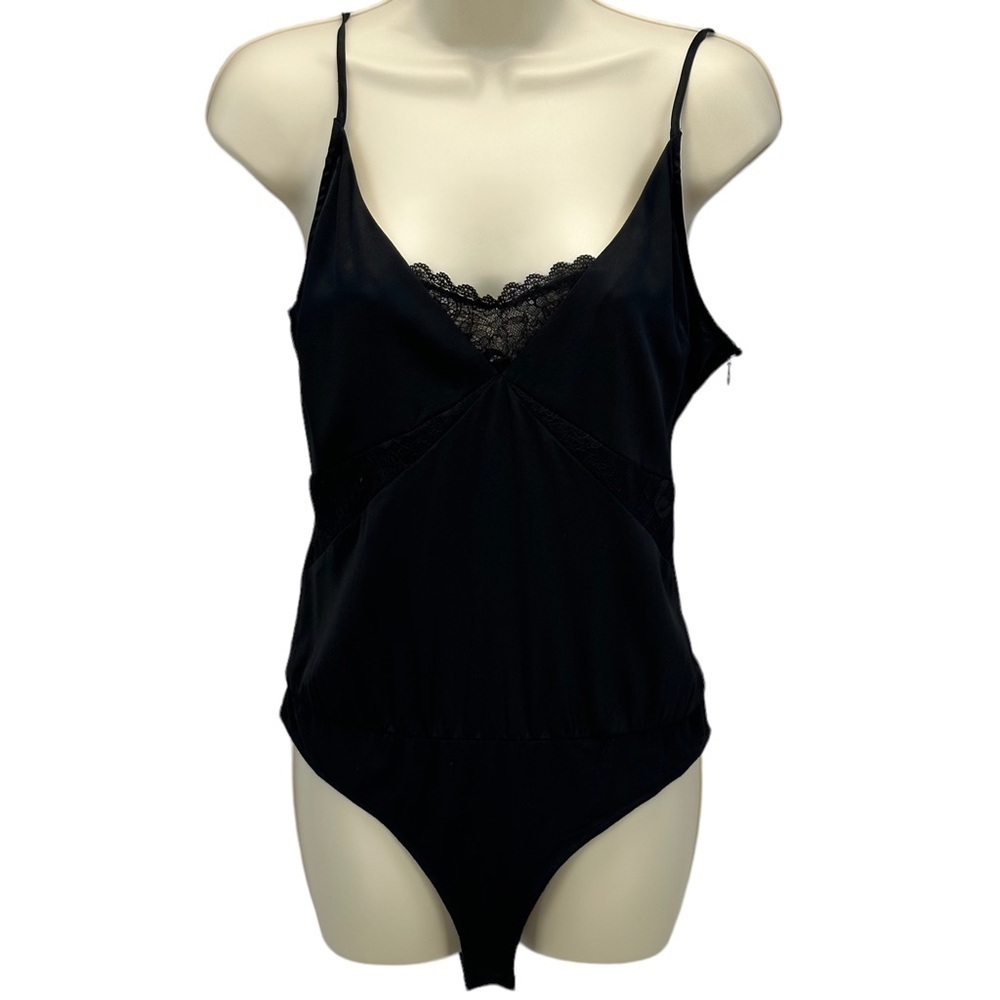 PAIGE Sleeveless Cordoba Bodysuit - Black - size Medium